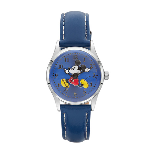 The Original Mickey Collection Watch - Silver + Blue 34mm