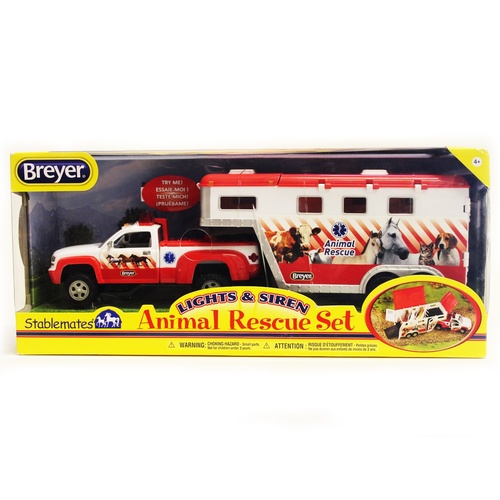 Breyer Stablemates - 1:32 Animal Rescue Truck & Trailer