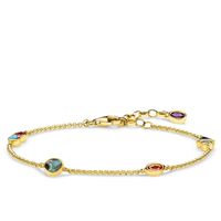 Thomas Sabo Bracelet - Colourful Stones Yellow Gold