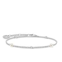 Thomas Sabo Charm Club - White Stone with Pearls Silver Bracelet
