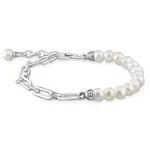 Thomas Sabo - Link Bracelet - Silver with Pearls (16 - 19cm)