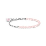 Thomas Sabo Charm Club - Charmista Chain Link Bracelet - Silver with Rose Quartz (12 - 15cm)