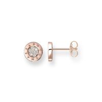 Thomas Sabo Earrings - Classic Pavé White Stones Rose Gold Studs