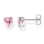 Thomas Sabo Earrings - Heart-Shaped Pink Zirconia Studs