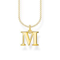 Thomas Sabo Charm Club - Letter "M" Yellow Gold Necklace