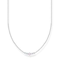 Thomas Sabo Charm Club - Pink Stone Silver Necklace