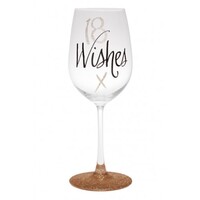 Rose Gold Wine Glass - 18 Wishes