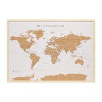 World Map Travel Pin Board by Splosh - Large