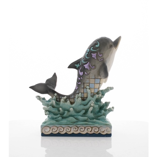 PRE PRODUCTION SAMPLE - Jim Shore Heartwood Creek - Make Waves Ocean Wonderland Dolphin