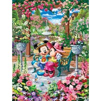 Tenyo Puzzle 500pc - Disney Mickey and Minnie - Blooming Love Royal Garden