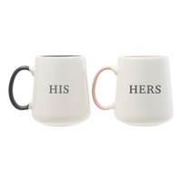 Wedding His & Hers Mug Set by Splosh