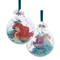 Disney D100 Christmas By Widdop And Co Glass Bauble - Ariel
