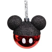Disney Christmas By Widdop And Co Glitter Bauble: Mickey Mouse