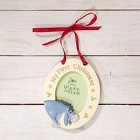 Disney Christmas By Widdop And Co Hanging Photo Frame: 'My First Christmas' Eeyore