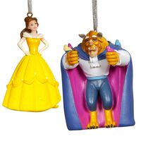 Disney Christmas By Widdop And Co Hanging Ornaments: Beauty & The Beast (Set Of 2)