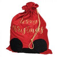 Disney Christmas By Widdop And Co Velvet Santa Sack - Mickey Mouse