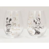 Disney Collectable By Widdop And Co Glasses Set of 2: Mickey & Minnie