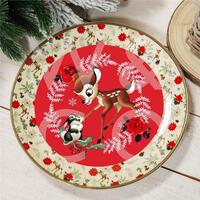 Disney Christmas By Widdop And Co Dinner Plate: Bambi Enchanted Forest