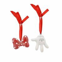 Disney Christmas By Widdop And Co Hanging Ornaments: Bow & Glove (Set Of 2)