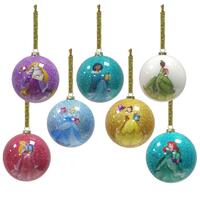 Disney Christmas By Widdop And Co Hanging Ornaments: Princess (Set Of 7)