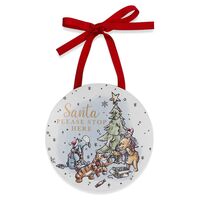 Disney Christmas By Widdop And Co Hanging Plaque: Winnie The Pooh