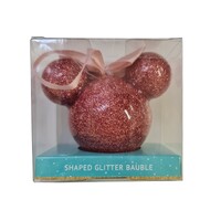Disney Christmas By Widdop And Co Bauble - Pink Blush Glitter