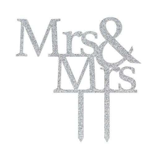 Wedding Cake Topper Mrs & Mrs by Splosh