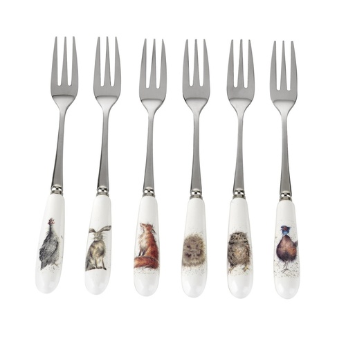 Royal Worcester Wrendale Pastry Forks - Set of 6