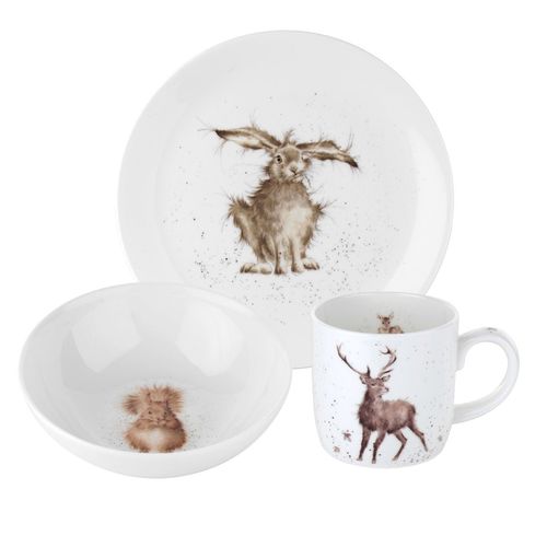 Royal Worcester Wrendale 3 Piece Set - Hare, Squirrel, Stag