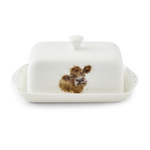 Royal Worcester Wrendale Designs Butter Dish - 'Mooo' Cow