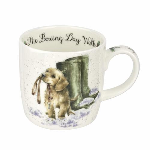 Royal Worcester Wrendale Christmas Mug - Boxing Day Walk
