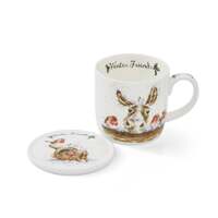 Wrendale Designs By Royal Worcester Christmas Mug and Coaster - Winter Friends