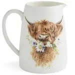 Royal Worcester Wrendale Designs Posy Jug - 'Daisy Coo' Highland Cow