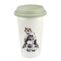 Royal Worcester Wrendale Travel Mug - Piggy In The Middle