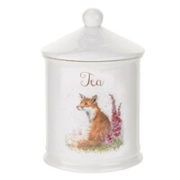 Wrendale Designs By Royal Worcester Canister Tea - Foxgloves Fox
