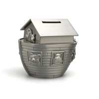 Whitehill Baby - Money Box Noah’s Ark Pewter Effect