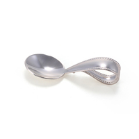 Whitehill Baby - Silverplated Baby Feeding Spoon - Beaded Handle