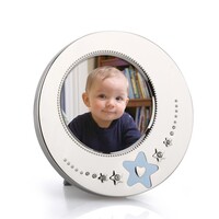 Whitehill Baby - Silver Plated Photo Frame - Blue Star Round