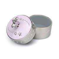 Whitehill Baby - Silver Plated Baby Musical Box - Pink Star