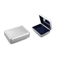 Whitehill Giftware - Silver Plated Rectangular Beaded Jewellery Box