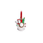 Whitehill Silver Hanging Ornament - Santa in Steam Train