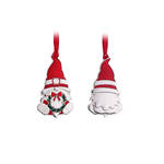 Whitehill Silver Hanging Ornament - Gnome with Wreath