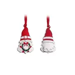 Whitehill Silver Hanging Ornament - Gnome with Wreath