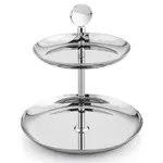 Whitehill Serveware - Stainless Steel 2 Tier Cake Stand