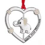 Whitehill Christmas - Baby's First Christmas Wreath with Elephant Hanging Ornament