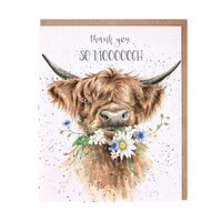 Wrendale Designs Greeting Card - Thank You So Mooooch