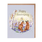 Wrendale Designs The Country Set Greeting Card - Bluebell Woods 'Happy Anniversary'