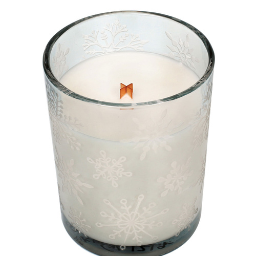 WoodWick Christmas Etched Tumbler Candle - Mint Truffle