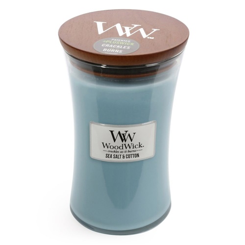 WoodWick Large Candle - Sea Salt & Cotton