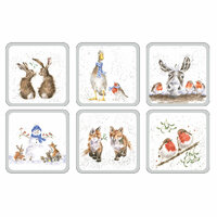 Royal Worcester Wrendale Christmas Coasters (Set of 6)